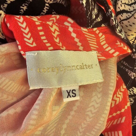 CoreyLynn Calter Anthropologie Jumpsuit Women XS Zebra Red Colorblock Adj Straps - Picture 6 of 10